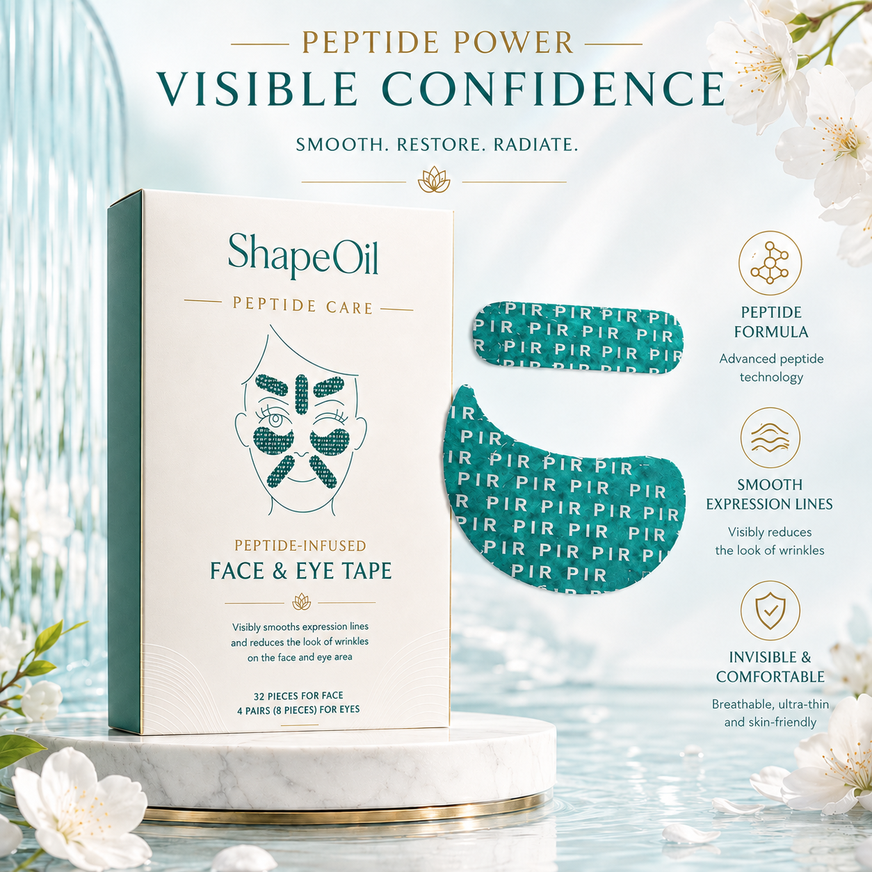 Peptide Face & Eye Tape