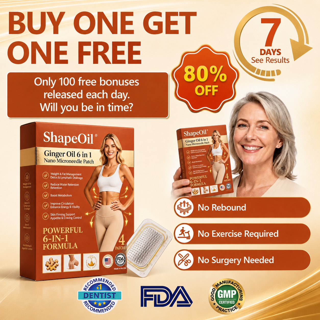 ShapeOil® Nano Microneedle Patch